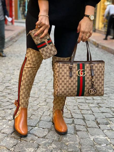 gucci matching shoes and bag set|adidas Gucci boots.